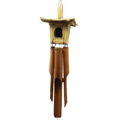 BirdB-04 – Quadratischer Seegras-Vogelkasten mit Glockenspiel 49 x 15 cm – Verkauft in 6 Einheiten pro Außenhülle