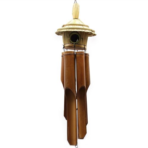 BirdB-05 - Lrg Round Seagrass Bird Box with Chimes 56x20cm - Sold in 3x unit/s per outer