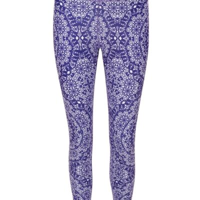 Blueberry Drizzle - Mandala Print Eco-Friendly Yoga Pants