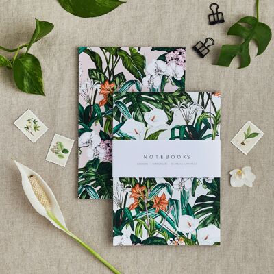 Palm House Tropics - Confezione da 2 quaderni A5