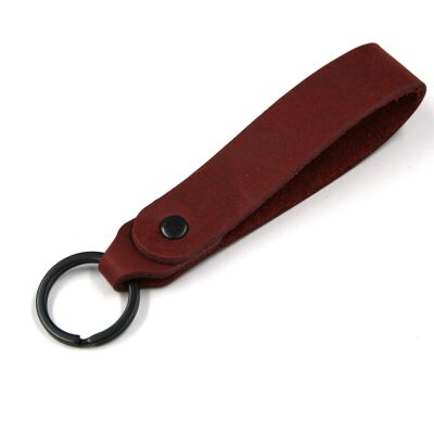 Key ring leather SIMPLE - ROJO