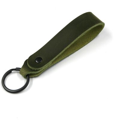 Key ring leather SIMPLE - VERDE