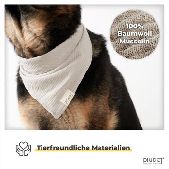 Ensemble bandana pour chien taille "BRUNO". S - Jaune/Gris 4