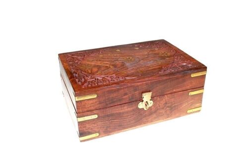 Box-03A - Aromatherapy Carved Box (holds 24) - Sold in 1x unit/s per outer