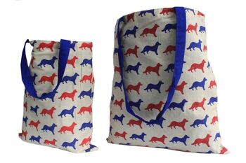 BPT-03 - Grand sac fourre-tout réversible - Renard - Bleu - Vendu en 6x unité/s par extérieur 6