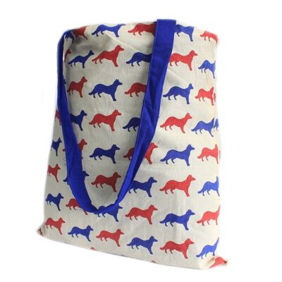 BPT-03 - Grand sac fourre-tout réversible - Renard - Bleu - Vendu en 6x unité/s par extérieur