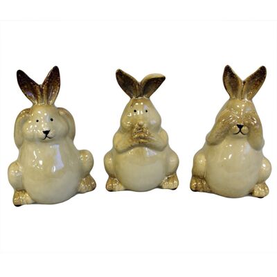 BunnyB-02 - Bunny Boxes Set of Three - Oatmeal - Sold in 1x unit/s per outer