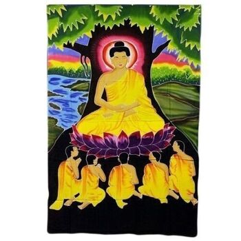 Bwax-08 - Grand Bouddha sous l'arbre Bodhi 188x117cm - Vendu en 1x unité/s par extérieur 2