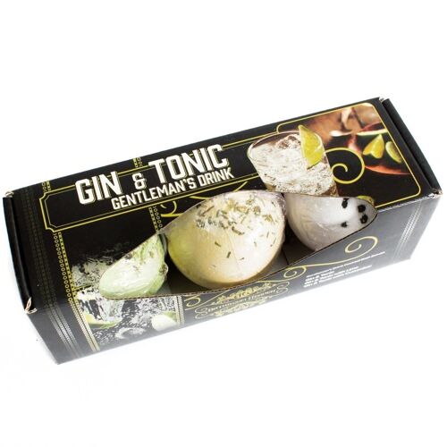 CBB-01 - Set of Three Gin & Tonic Bath Bombs - Sold in 3x unit/s per outer