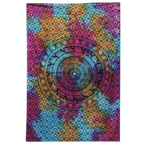 CBWH-21 - Double Cotton Bedspread + Wall Hanging - Mnadala Elephant - Sold in 1x unit/s per outer