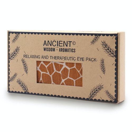 CEyeP-01 - Lavender Natural Cotton and Juco Eye Pillow in Gift Box - Madagascar Giraffe - Sold in 1x unit/s per outer