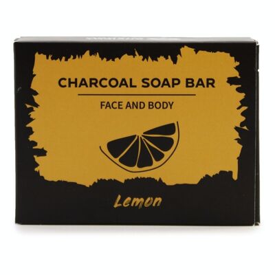 CHSB-01 - Savon au charbon de bois 85g - Citron - Vendu en 5x unité/s par extérieur