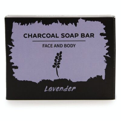 CHSB-03 - Charcoal Soap 85g - Lavender - Sold in 5x unit/s per outer