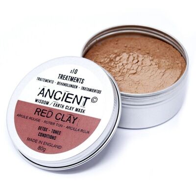 Clay-01 - Red Clay Face Mask 80g - Sold in 1x unit/s per outer