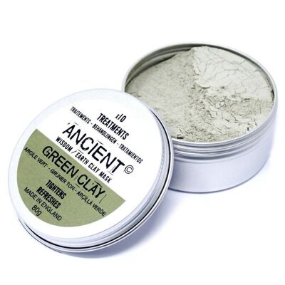 Clay-02 - Green Clay Face Mask 80g - Sold in 1x unit/s per outer