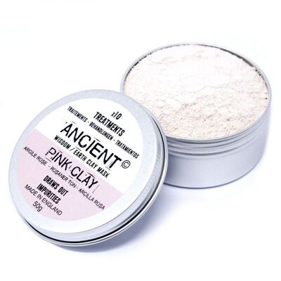 Clay-03 - Maschera viso all'argilla rosa 50 g - Venduto in 1x unità/i per esterno