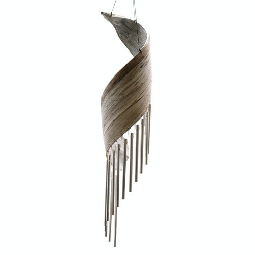CLCH-02 - Coconut Leaf Wind Chimes - Whitewash - Sold in 2x unit/s per outer
