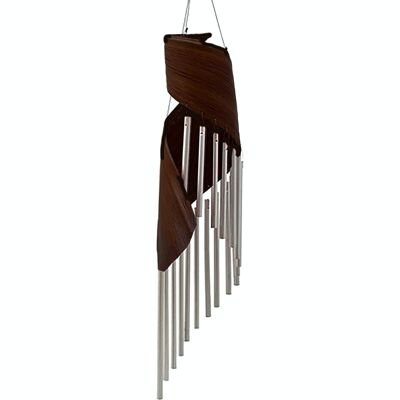 CLCH-03 - Coconut Leaf Wind Chimes - Chocolate - Sold in 2x unit/s per outer