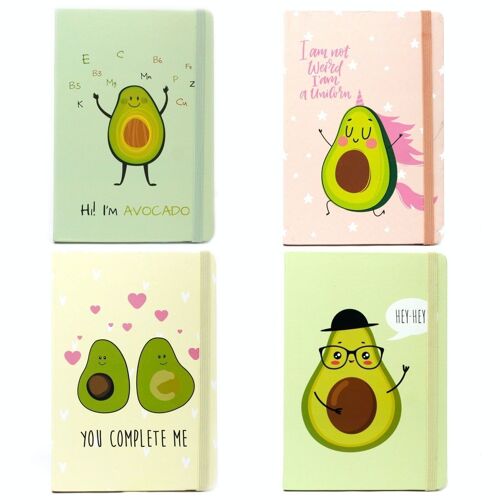 CNB-01 - Cool A5 Notebook - Lined Paper - Crazy Avocado - Sold in 4x unit/s per outer