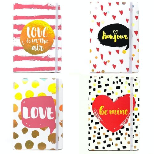 CNB-03 - Cool A5 Notebook - Lined Paper - Funky Love - Sold in 4x unit/s per outer