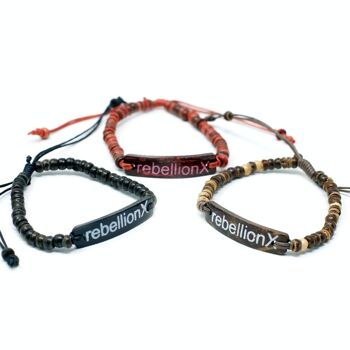 CocoSG-03 - Bracelets Coco Slogan - Rebellion X - Vendu en 6x unité/s par extérieur 4