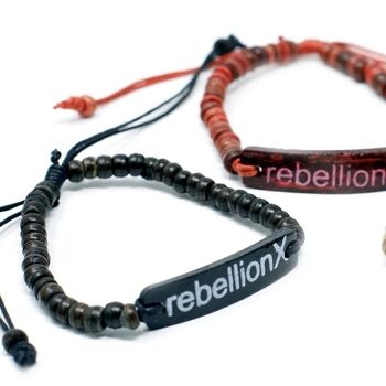 CocoSG-03 - Bracelets Coco Slogan - Rebellion X - Vendu en 6x unité/s par extérieur 5