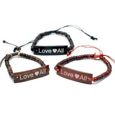 CocoSG-04 - Coco Slogan Bracelets - LoveAll - Sold in 6x unit/s per outer