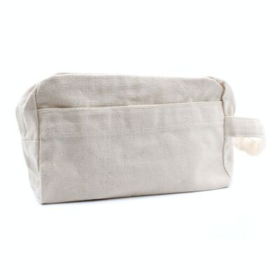 CotTB-05 - Natural Cotton Toiletry Bag 10 oz - Classic Square - Sold in 6x unit/s per outer