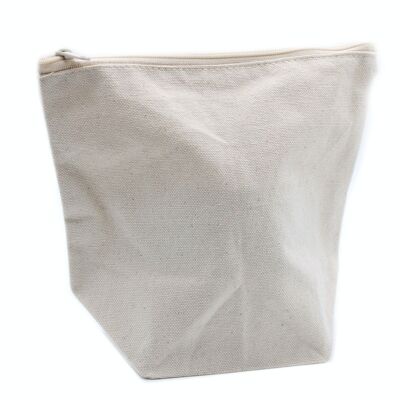 CotTB-08 - Natural Cotton Toiletry Bag 10 oz - Medium Pouch - Sold in 6x unit/s per outer