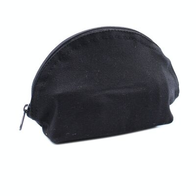 CotTB-11 – Kulturbeutel aus schwarzer Baumwolle, 10 oz – Moon Bag – Verkauft in 12 Einheiten pro Außenhülle