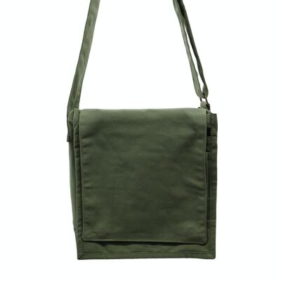 CottMB-02 - Kuriertasche aus Baumwollsegeltuch - Grün - Verkauft in 1x Einheit/en pro Außenhülle