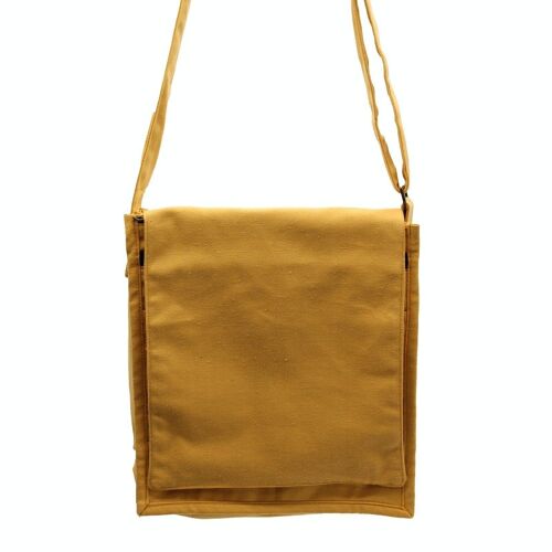 CottMB-05 - Cotton Canvas Messenger Bag - Yellow - Sold in 1x unit/s per outer