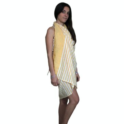 CPT-09 - Cotton Pareo Throw - 100x180 cm - Sunny Yellow - Sold in 1x unit/s per outer