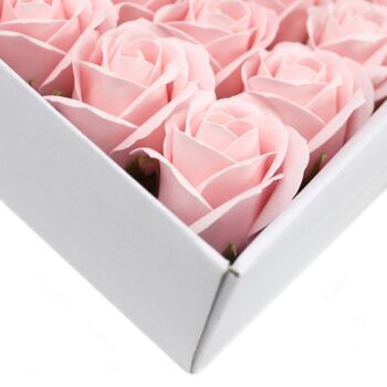 CSFH-07 - Fleurs de savon artisanales - Med Rose - Rose - Vendu en 50x unité/s par extérieur 5