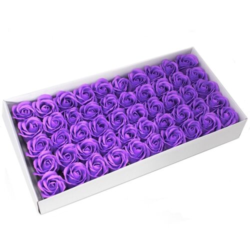 CSFH-11 - Craft Soap Flowers - Med Rose - Lavender - Sold in 50x unit/s per outer