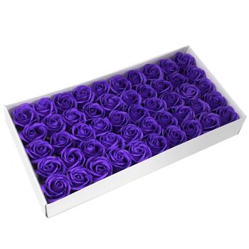 CSFH-12 - Fleurs de savon artisanales - Med Rose - Violet - Vendu en 50x unité/s par extérieur 4