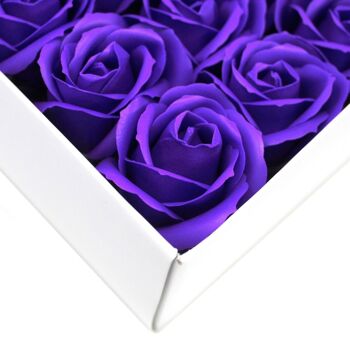 CSFH-12 - Fleurs de savon artisanales - Med Rose - Violet - Vendu en 50x unité/s par extérieur 5