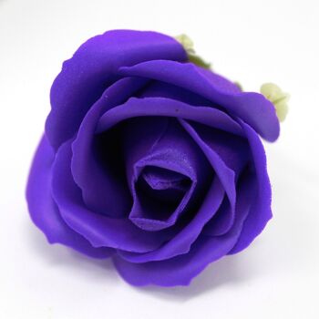 CSFH-12 - Fleurs de savon artisanales - Med Rose - Violet - Vendu en 50x unité/s par extérieur 6