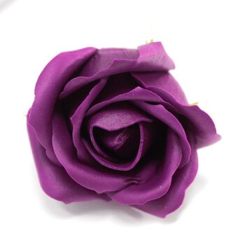 CSFH-13 - Fleurs de savon artisanales - Med Rose - Deep Violet - Vendu en 50x unité/s par extérieur 6