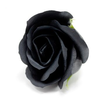 CSFH-15 - Fleurs de savon artisanales - Med Rose - Noir - Vendu en 50x unité/s par extérieur 6