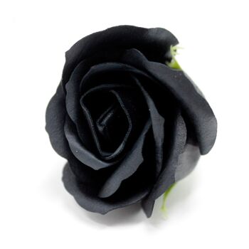 CSFH-15 - Fleurs de savon artisanales - Med Rose - Noir - Vendu en 50x unité/s par extérieur 3