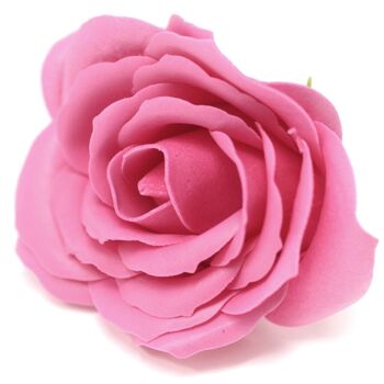 CSFH-23 - Fleurs de savon artisanales - Grande rose - Rose - Vendu en 25x unité/s par extérieur 5