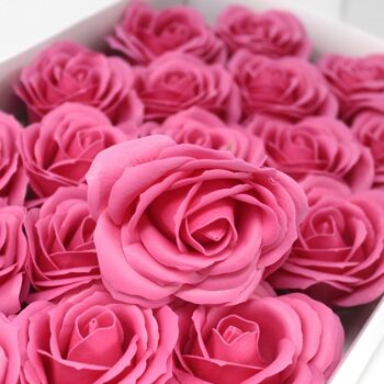 CSFH-23 - Fleurs de savon artisanales - Grande rose - Rose - Vendu en 25x unité/s par extérieur 6
