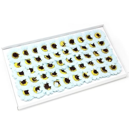 CSFH-32 - Craft Soap Flowers - Sml Sunflower - Blue - Sold in 50x unit/s per outer