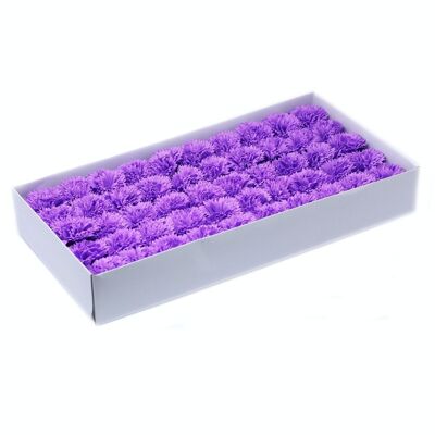 CSFH-42 - Craft Soap Flowers - Carnations - Violet - Sold in 50x unit/s per outer