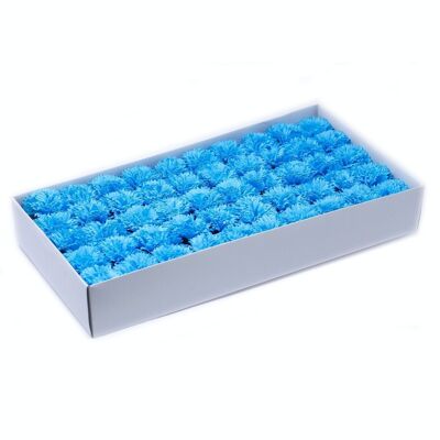 CSFH-43 - Fleurs de savon artisanales - Oeillets - Bleu ciel - Vendu en 50x unité/s par extérieur