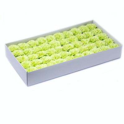 CSFH-45 - Craft Soap Flowers - Carnations - Lime - Sold in 50x unit/s per outer
