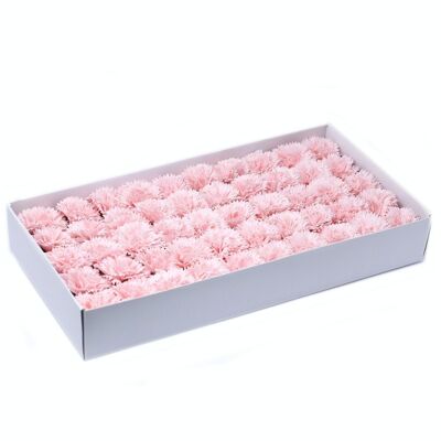 CSFH-47 - Craft Soap Flowers - Carnations - Pink - Sold in 50x unit/s per outer