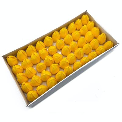 CSFH-51 - Craft Soap Flower - Med Tulip - Yellow - Sold in 50x unit/s per outer