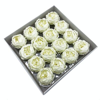 CSFH-56 - Craft Soap Flower - Ext Large Peony - Ivory - Verkauft in 16x Einheit/en pro Außenhülle